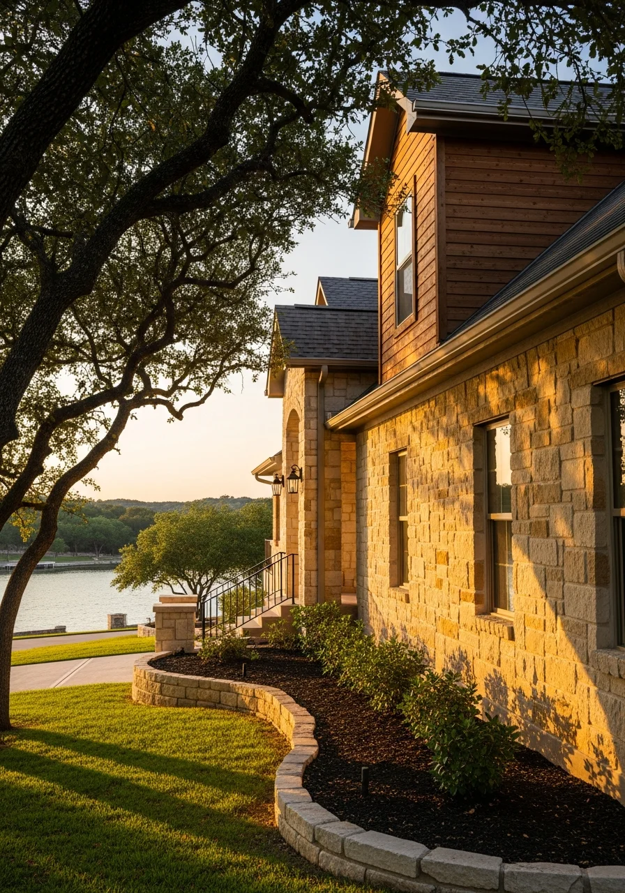 Canyon Lake residential property exterior showing lakeside architectural style and natural landscape setting.