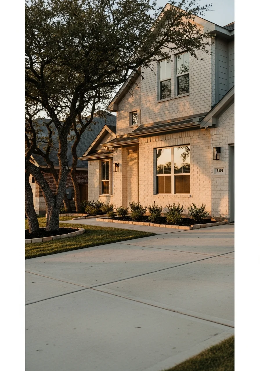 Schertz home exterior showing modern construction and local architectural styles common to the growth corridor.