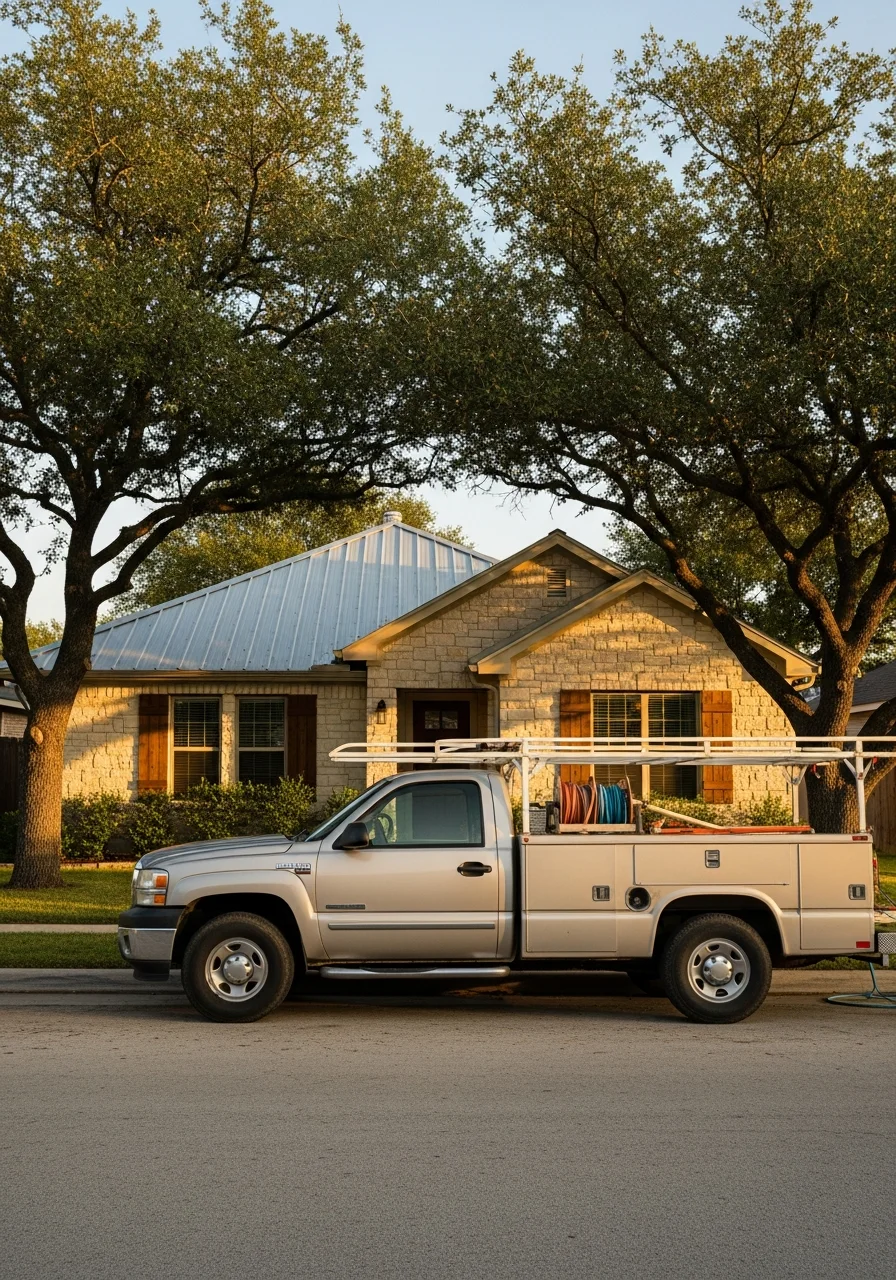 Seguin home exterior showing local architectural style and community-centered neighborhood setting.